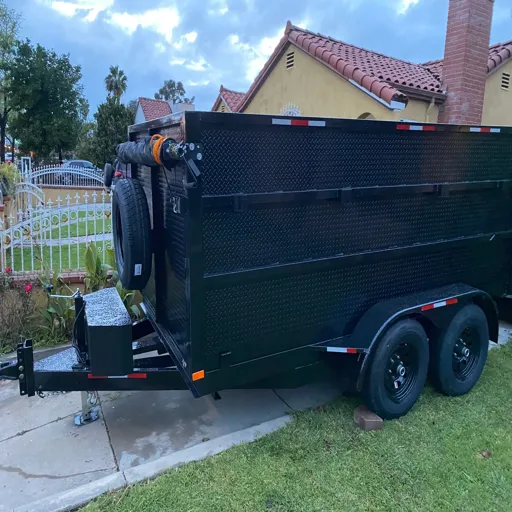 Anaheim junk removal trailer — curbside pickup