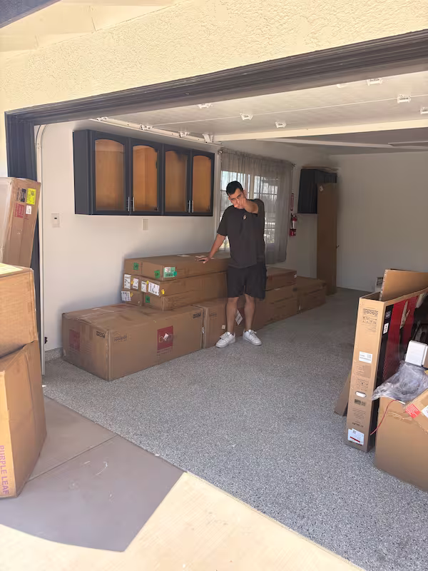 The OC Bros Owner Giving a Thumbs Up to Celebrate Santa Ana Junk Removal Job