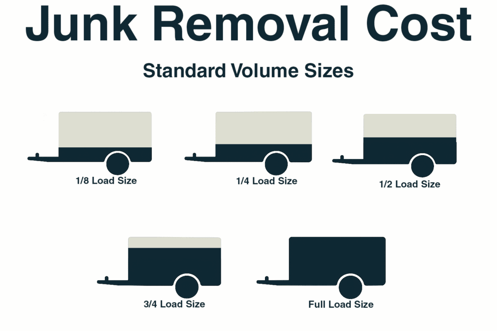 Standard Size Junk Removal Cost Breakdown based on market - The OC Bros